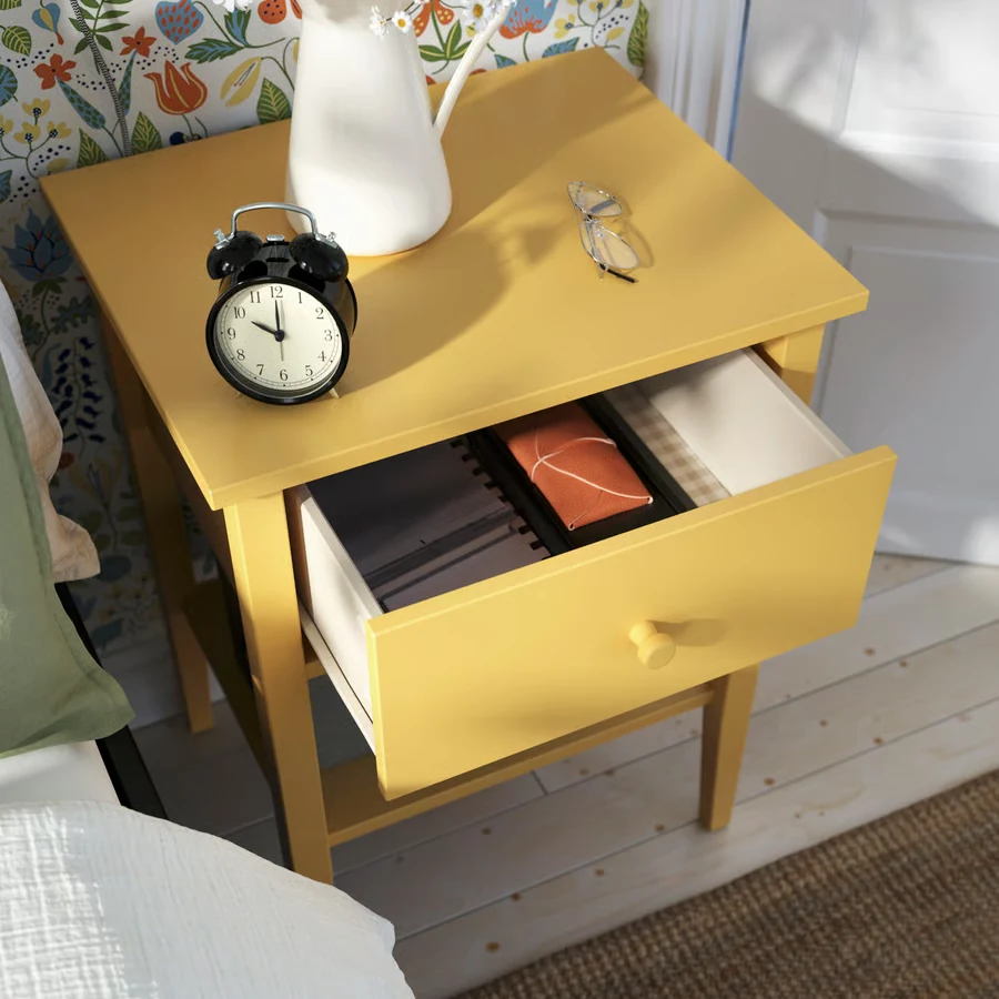 GULLABERG bedside table, yellow alternate view
