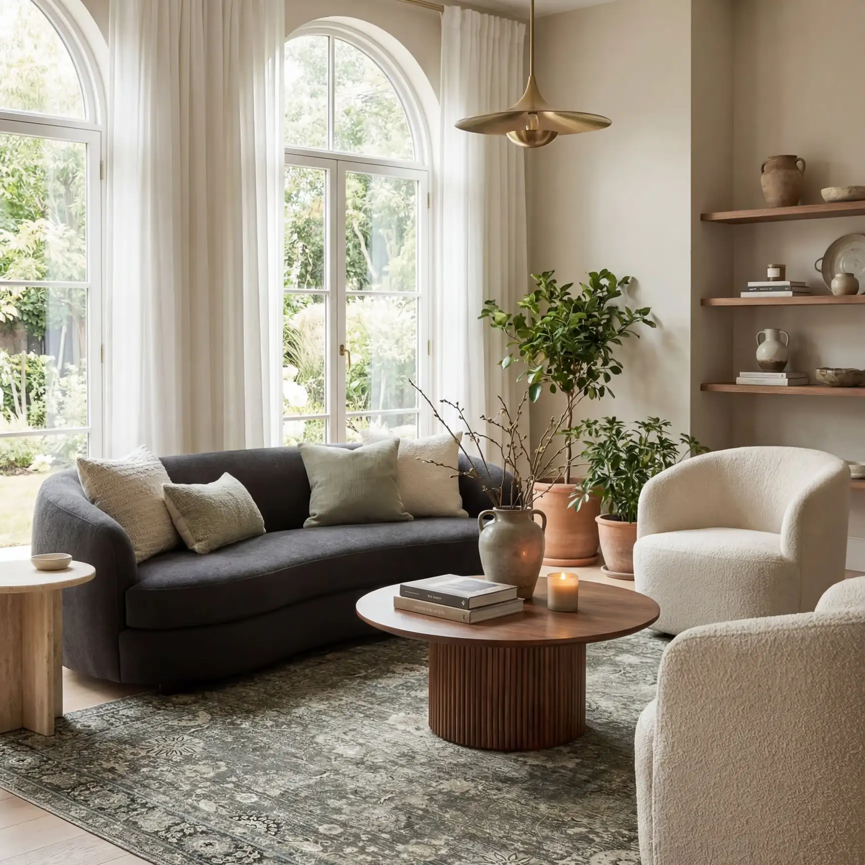 Bayberry rug styled in a living room