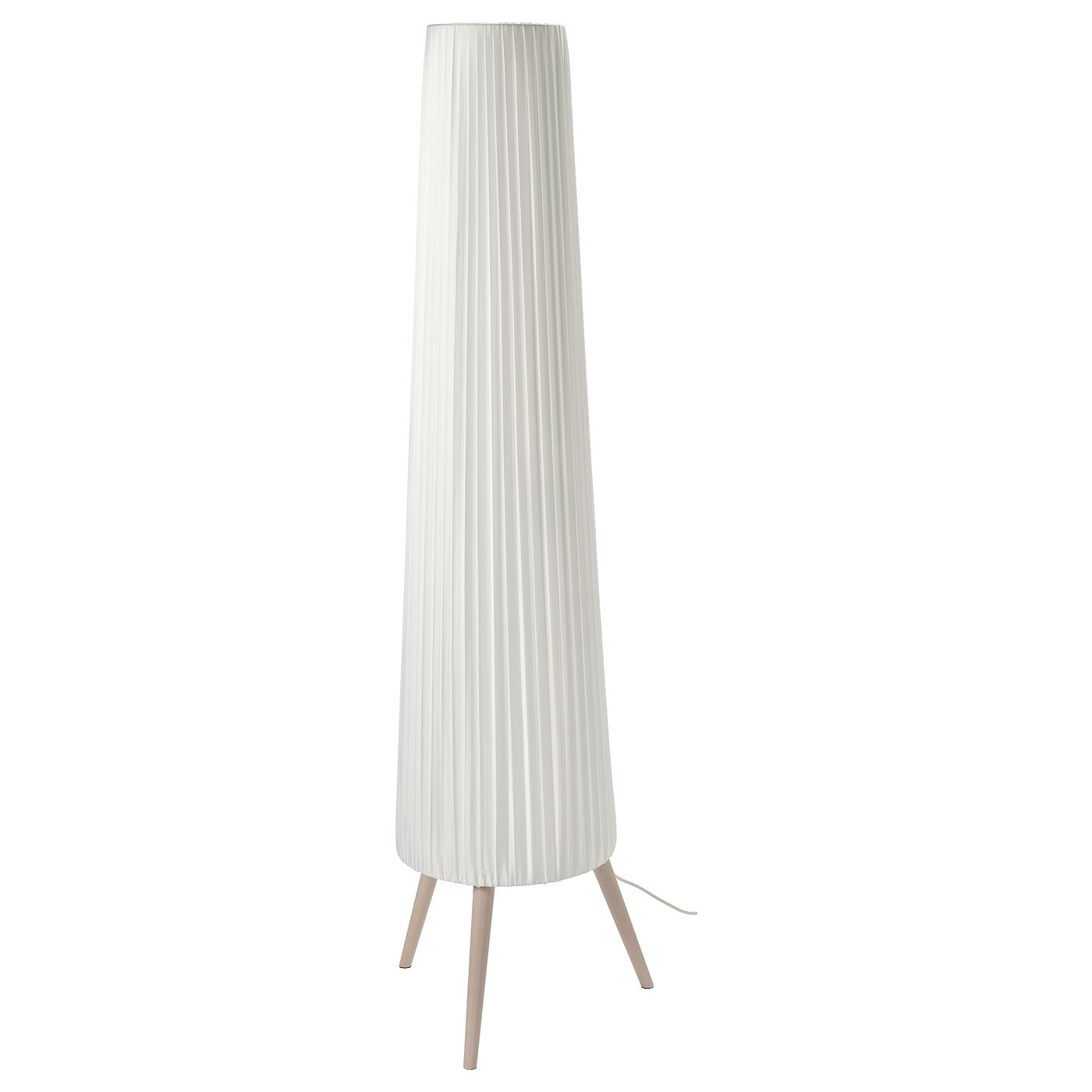 ÖKENSAND floor lamp, beech/white