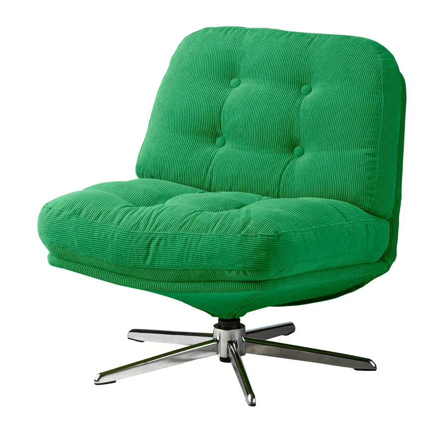 DYVLINGE swivel easy chair, Kelinge green