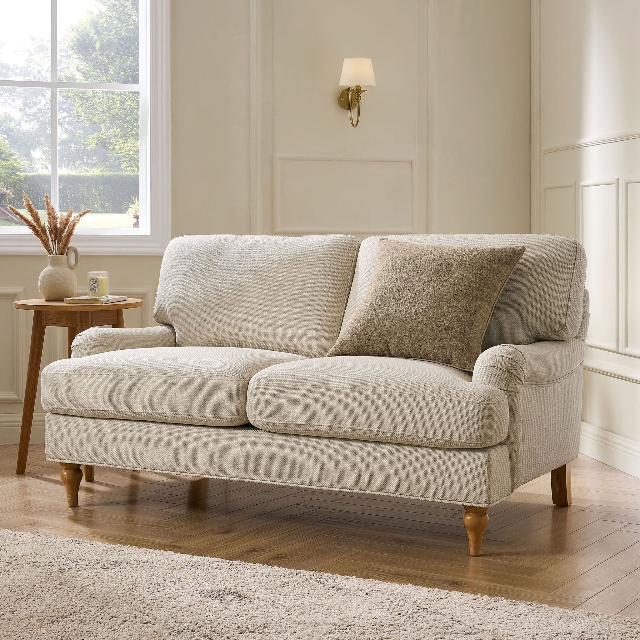 Hampshire 2 Seater Sofa - Beige - W 151 x D 90 x H 86 cm.