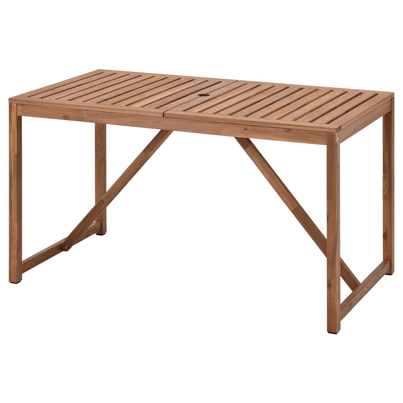 NÄMMARÖ table, outdoor, light brown stained, 551/8x291/2"