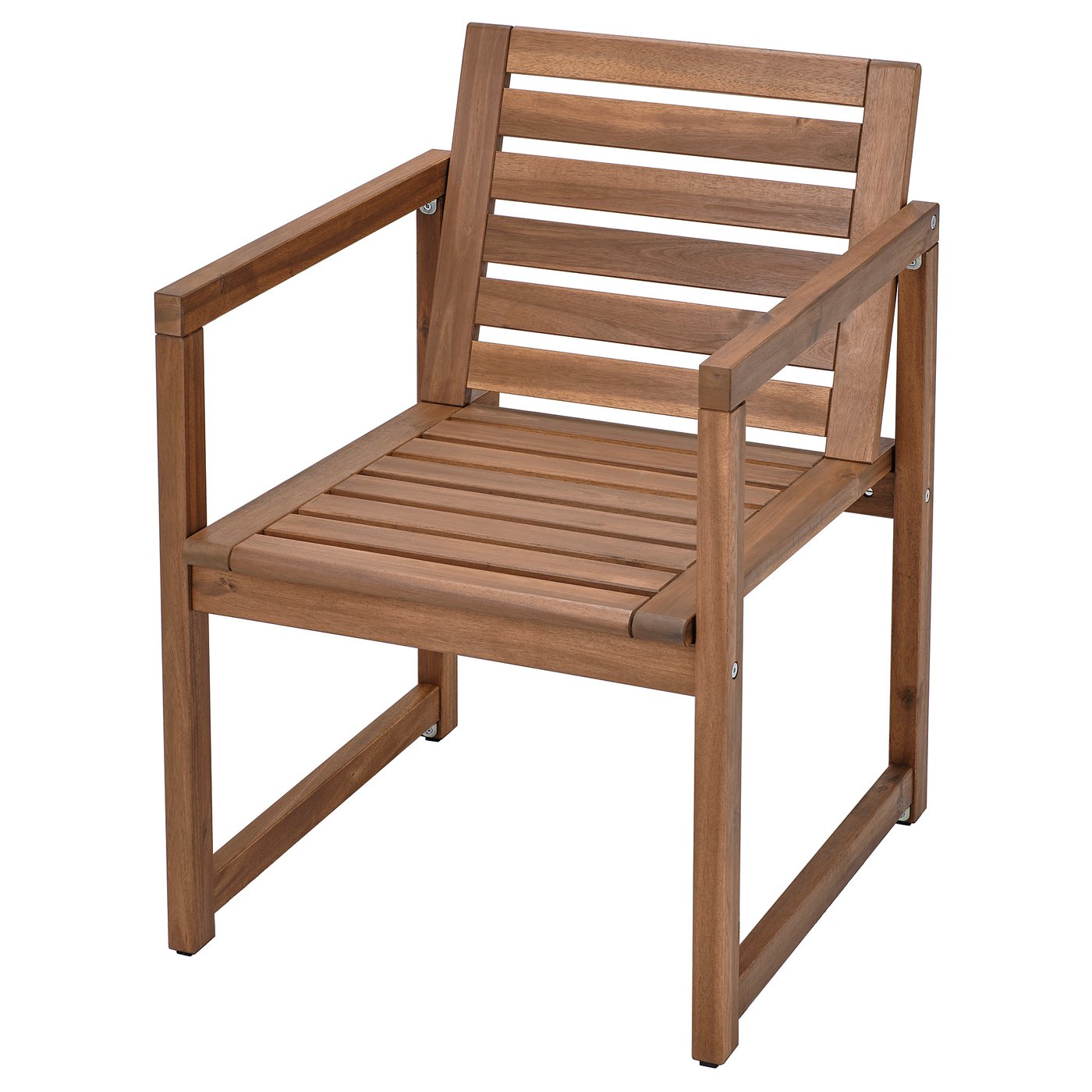 NÄMMARÖ armchair, outdoor, light brown stained
